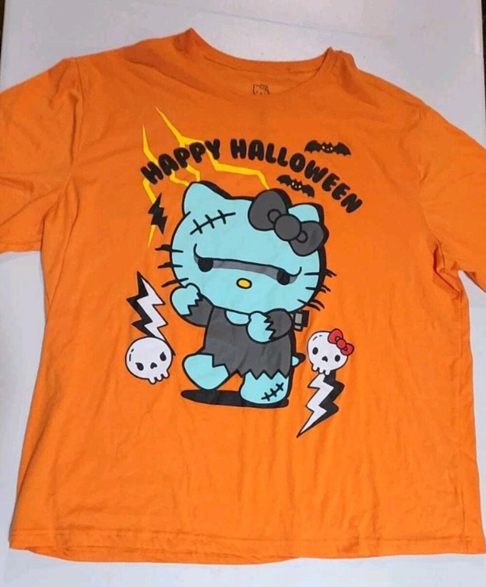 Hello Kitty Happy Halloween Men's Shirt Sanrio Frankenstein 2XL